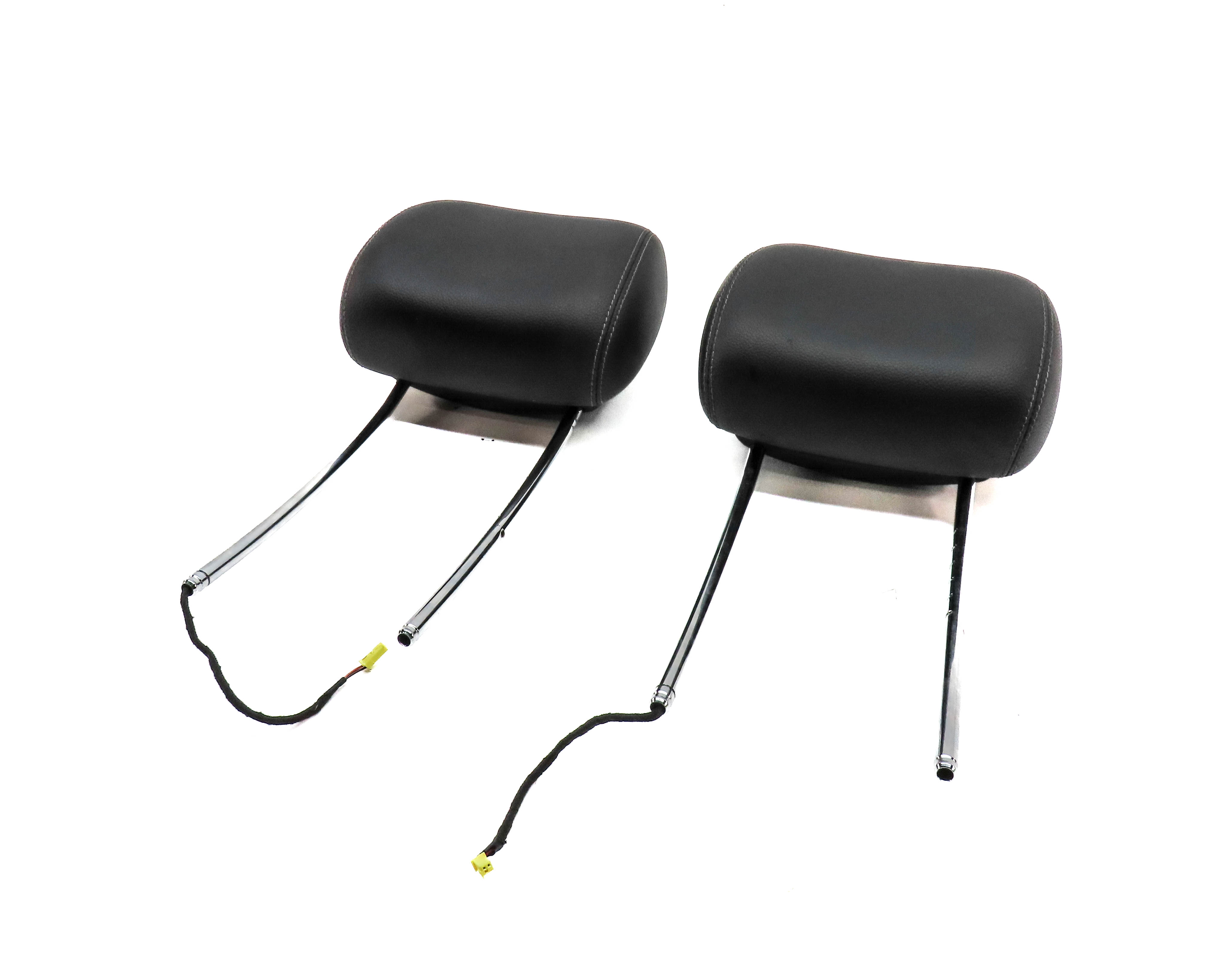 06-12 MERCEDES GL R CLASS W164 W251 FRONT LEFT & RIGHT HEADREST SET/2 (Black) — exact item pictured